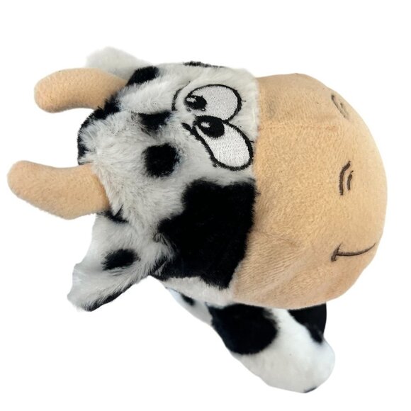 Kellytoy Spotted Cow Stuffed Animal Plush Toy Black White Medium Size 11" - Picture 4 of 9